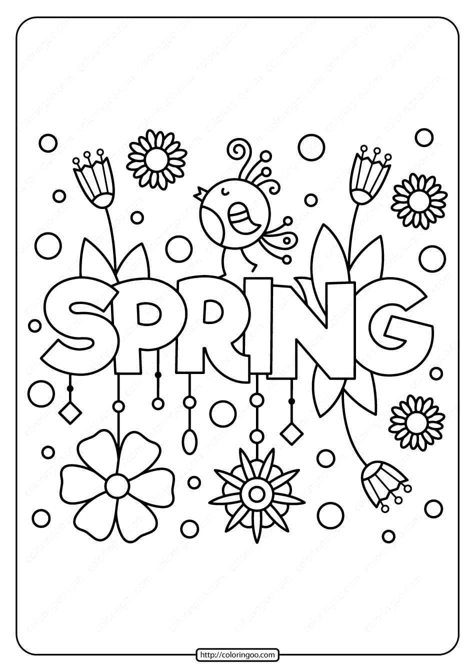 80 Printable Spring Nature Coloring Pages 21