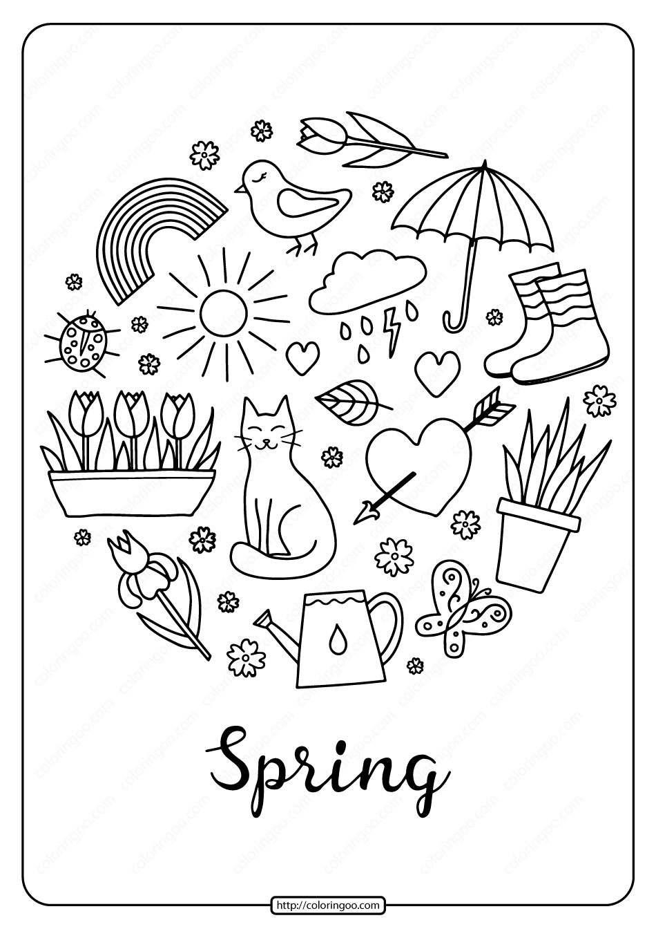 80 Printable Spring Nature Coloring Pages 23