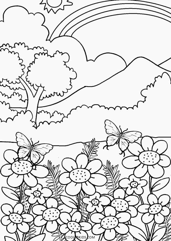 80 Printable Spring Nature Coloring Pages 4