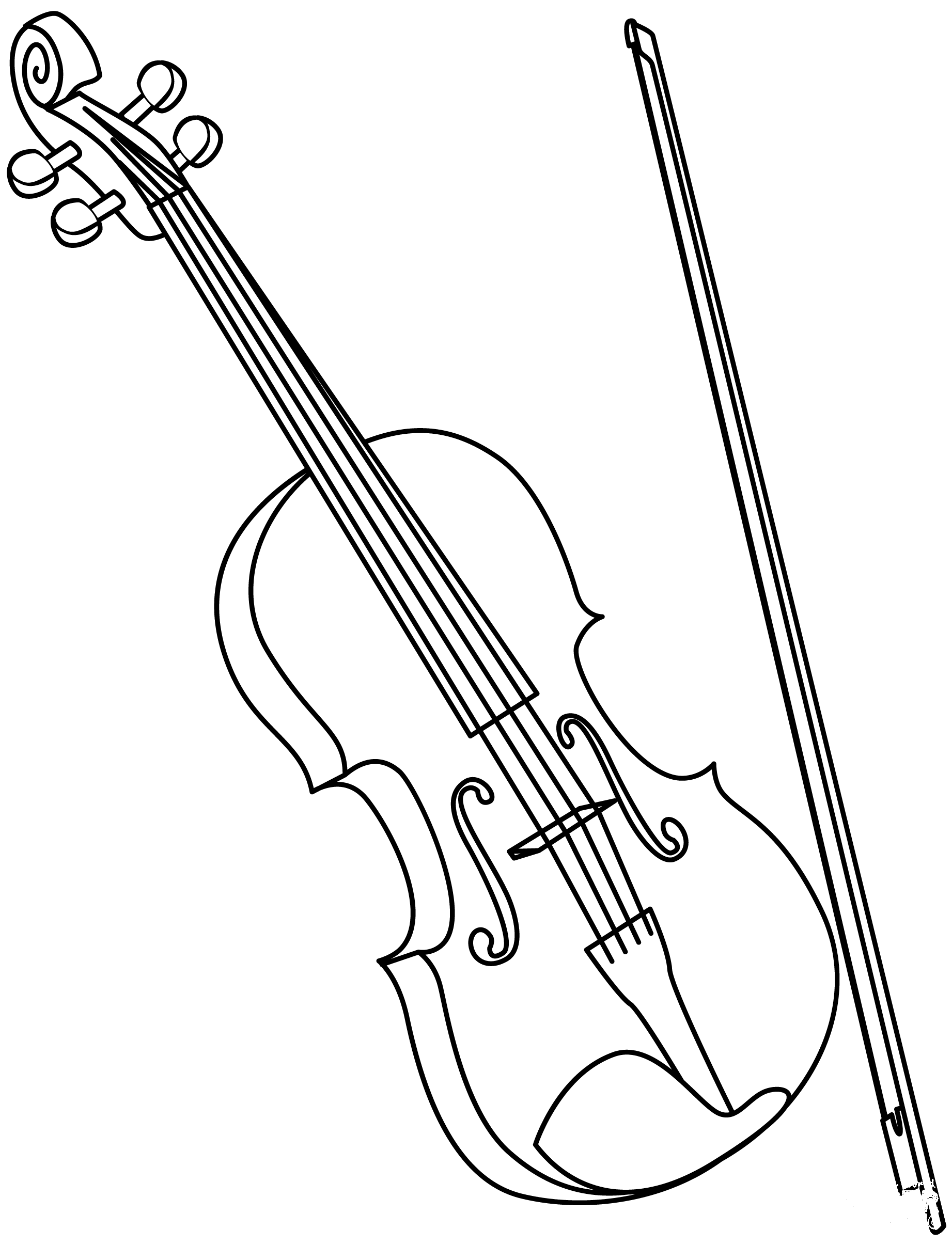 80 Printable Violin Coloring Page 16