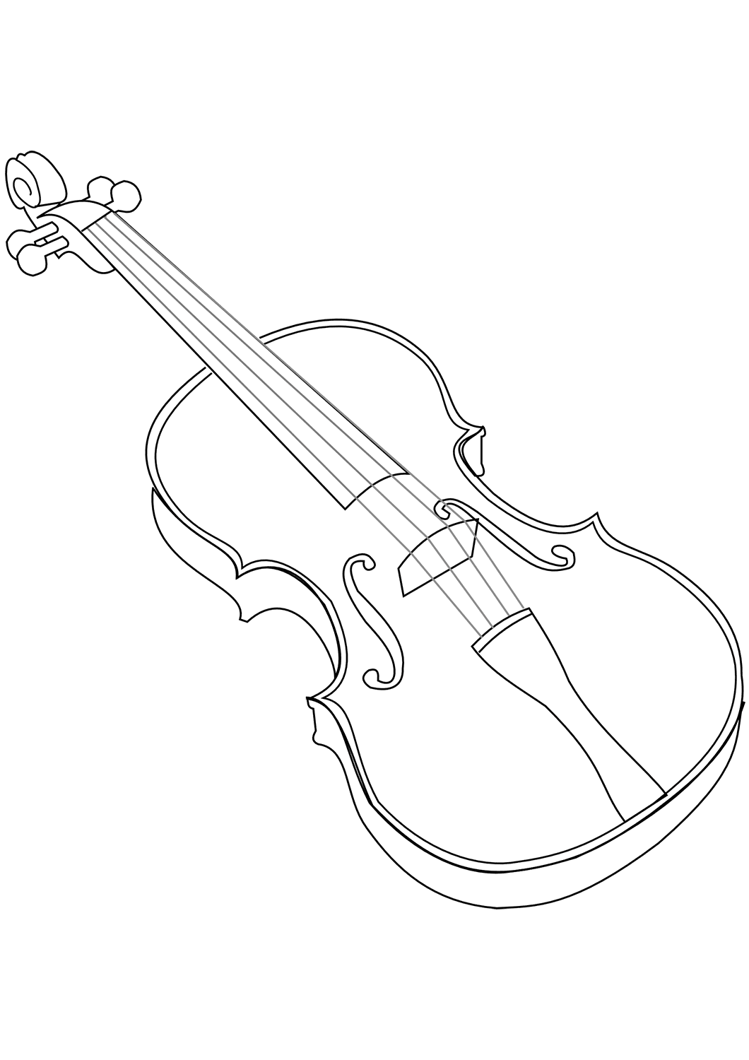 80 Printable Violin Coloring Page 28