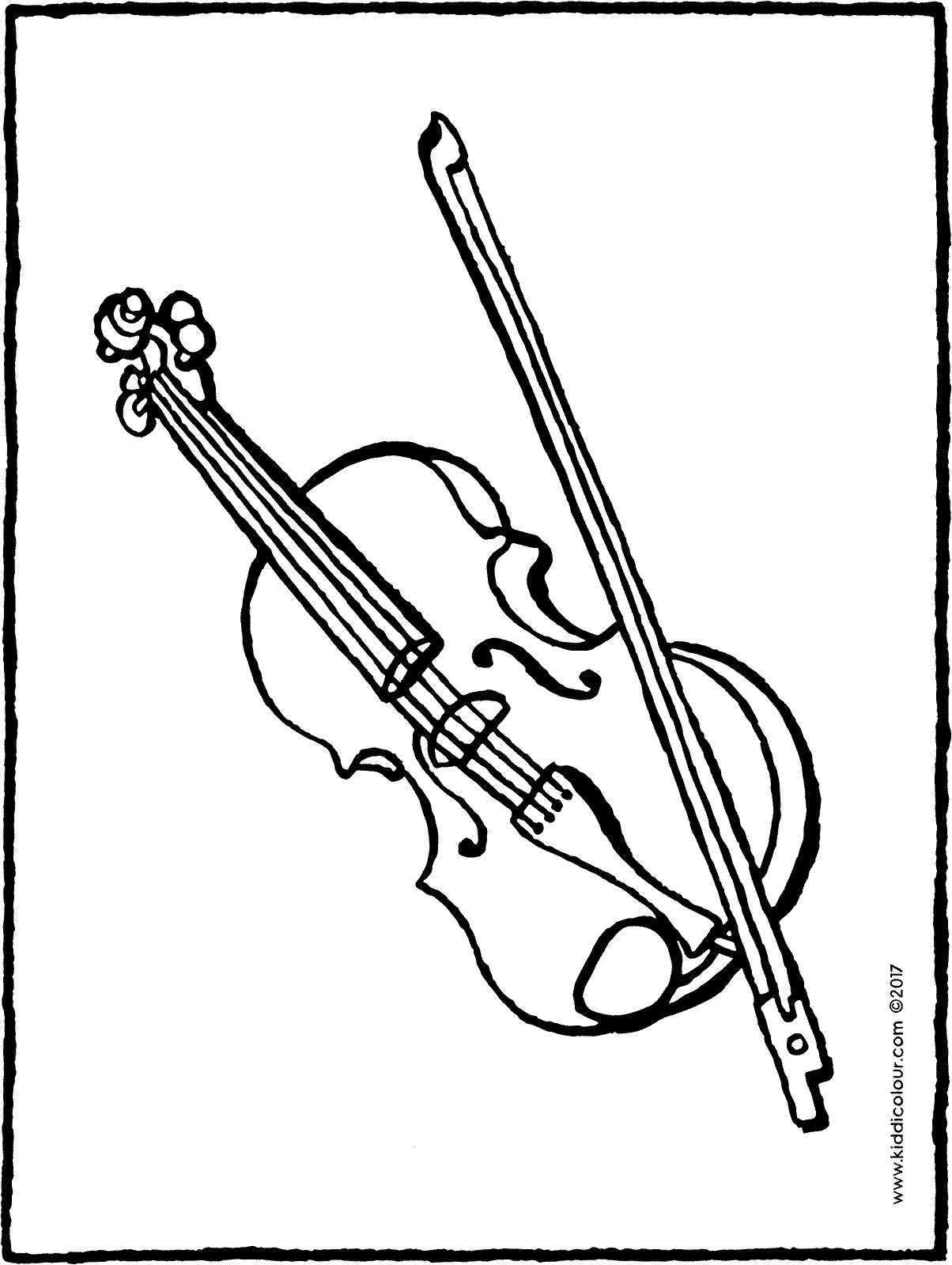 80 Printable Violin Coloring Page 48