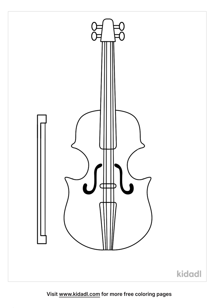 80 Printable Violin Coloring Page 52