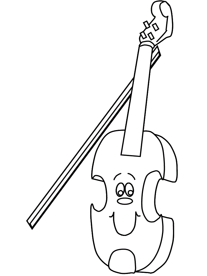 80 Printable Violin Coloring Page 53