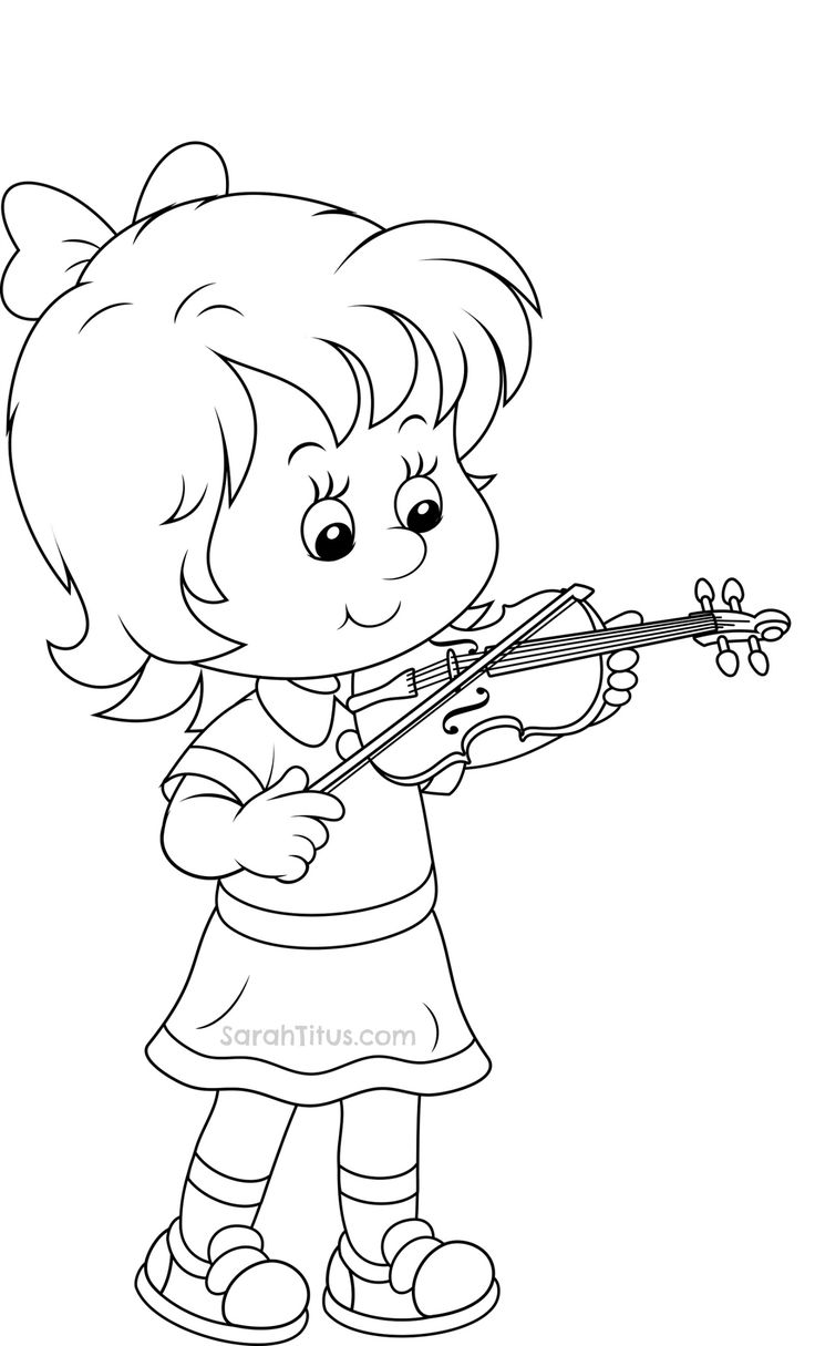 80 Printable Violin Coloring Page 55