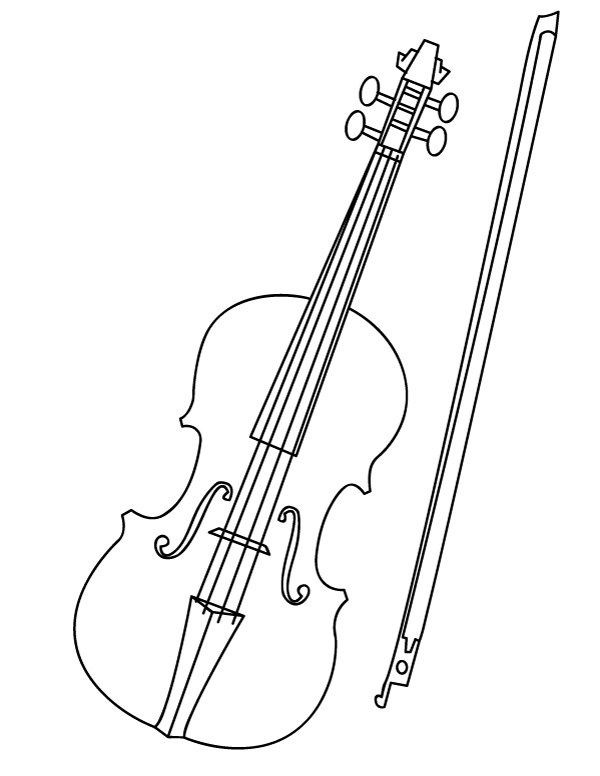 80 Printable Violin Coloring Page 56