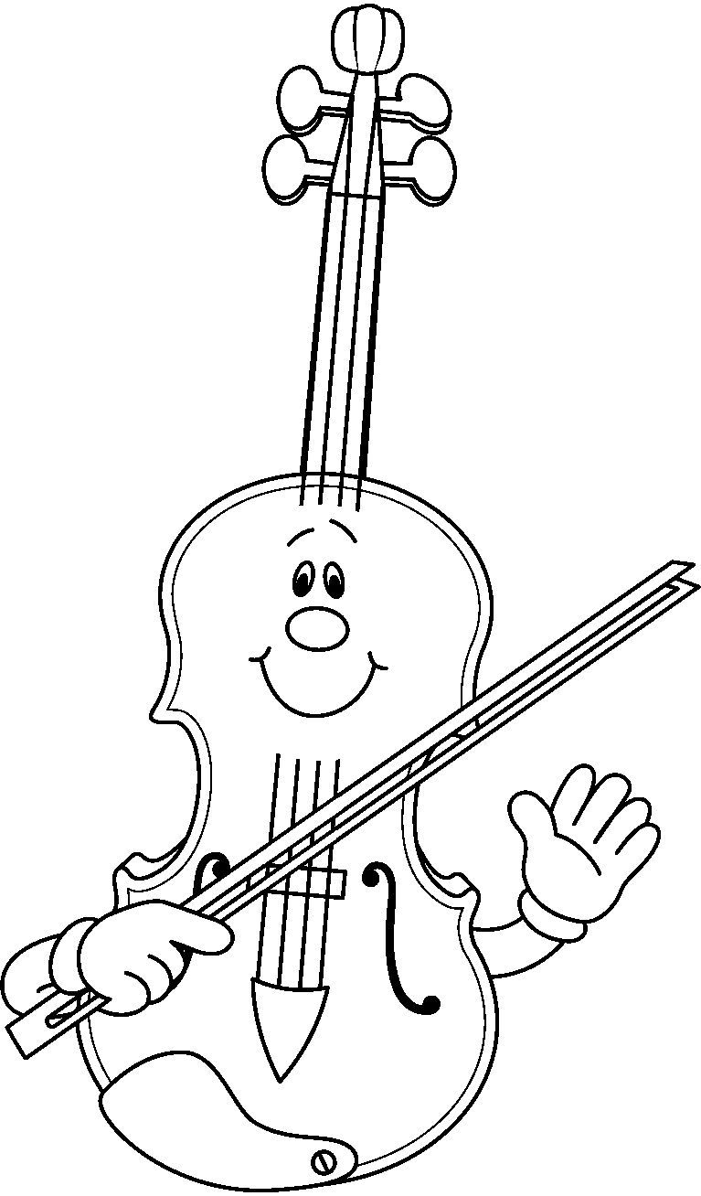 80 Printable Violin Coloring Page 58