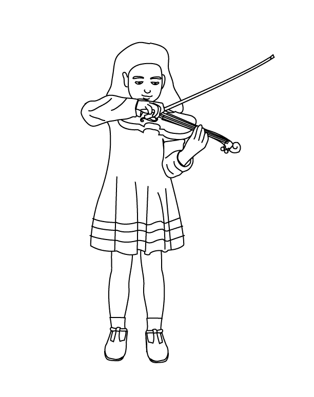 80 Printable Violin Coloring Page 61