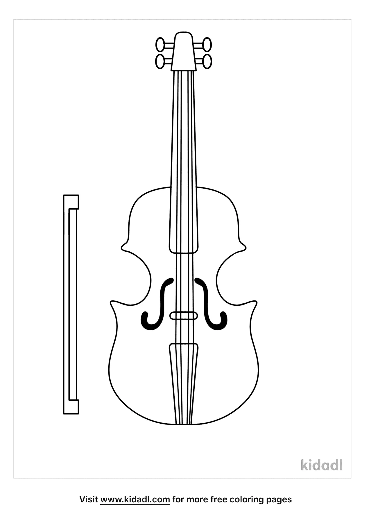 80 Printable Violin Coloring Page 64