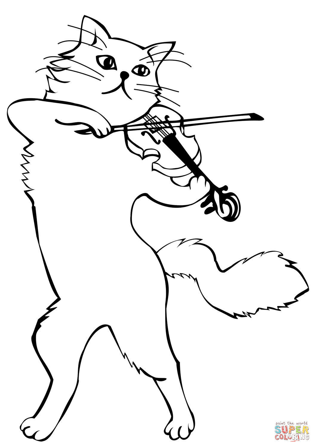 80 Printable Violin Coloring Page 67