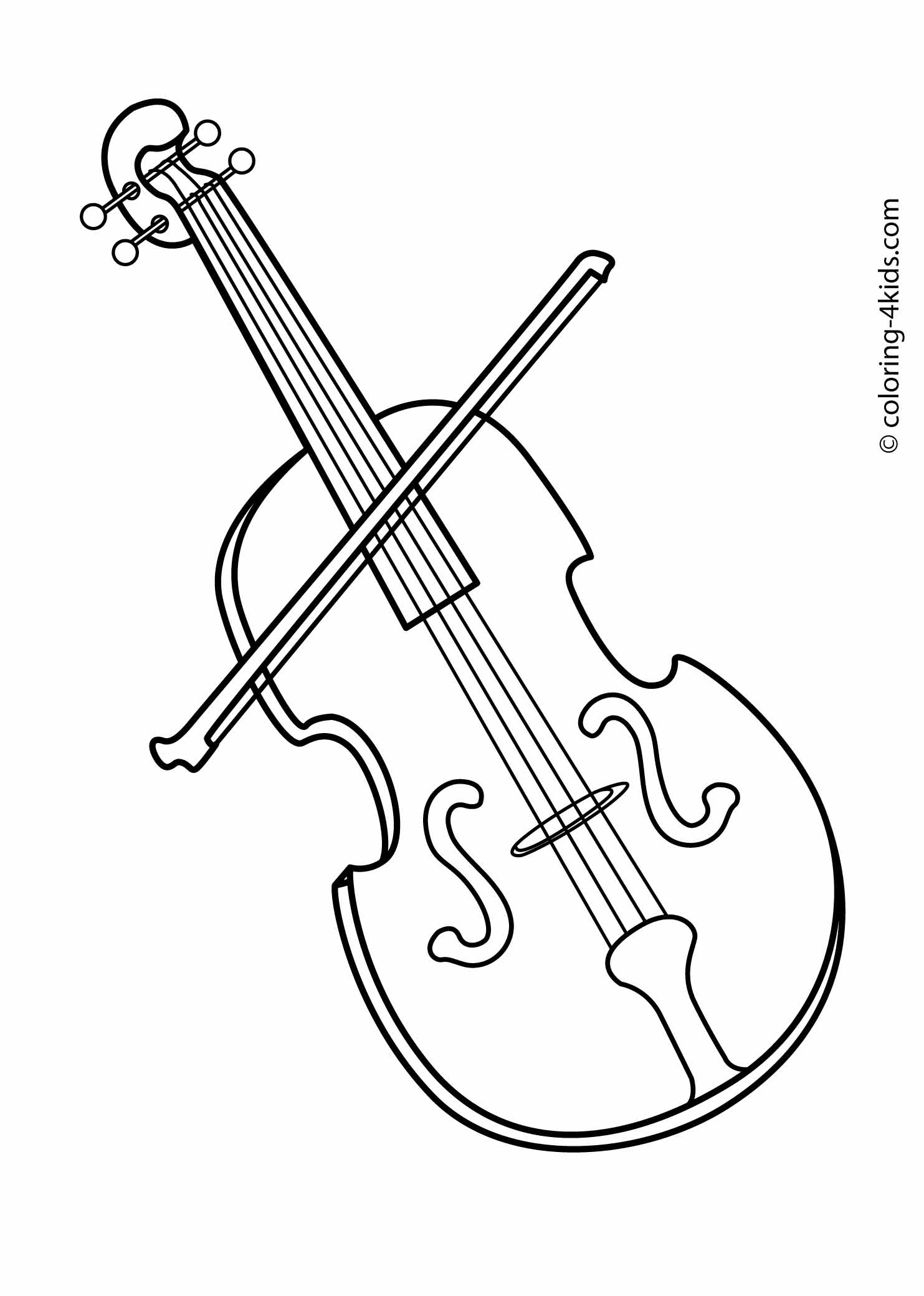 80 Printable Violin Coloring Page 68