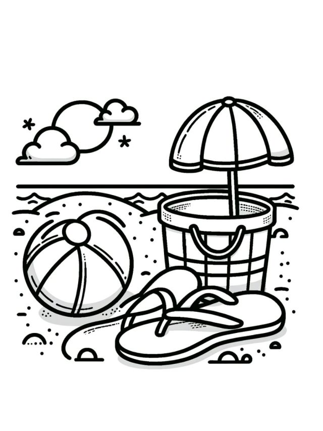 90 Printable Beach Ball Coloring Pages 37