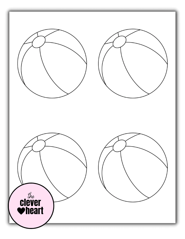 90 Printable Beach Ball Coloring Pages 4