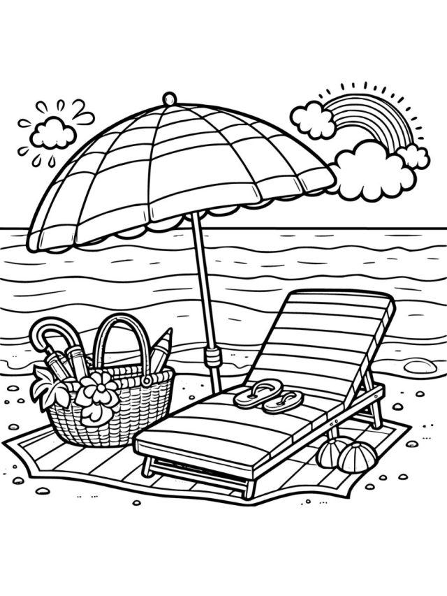 90 Printable Beach Ball Coloring Pages 40