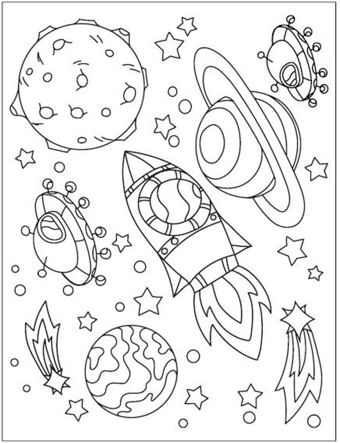 90 Printable Coloring Pages Of Outer Space 12