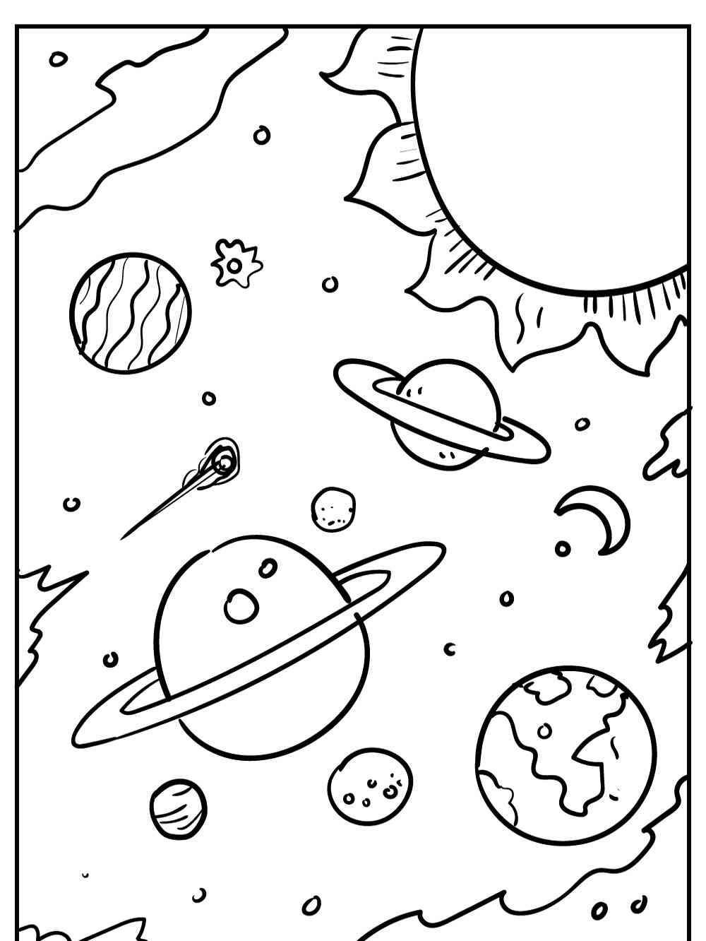 90 Printable Coloring Pages Of Outer Space 14