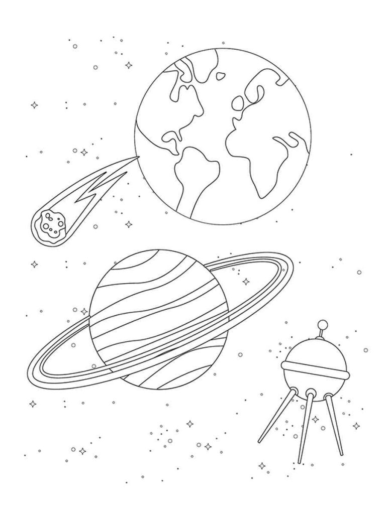 90 Printable Coloring Pages Of Outer Space 16