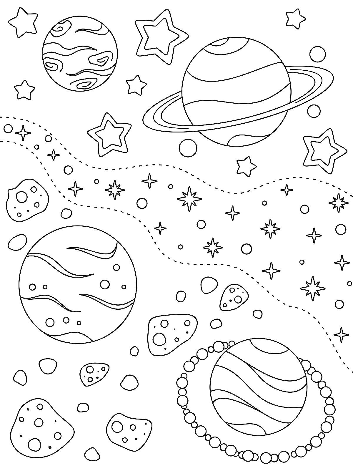 90 Printable Coloring Pages Of Outer Space 21