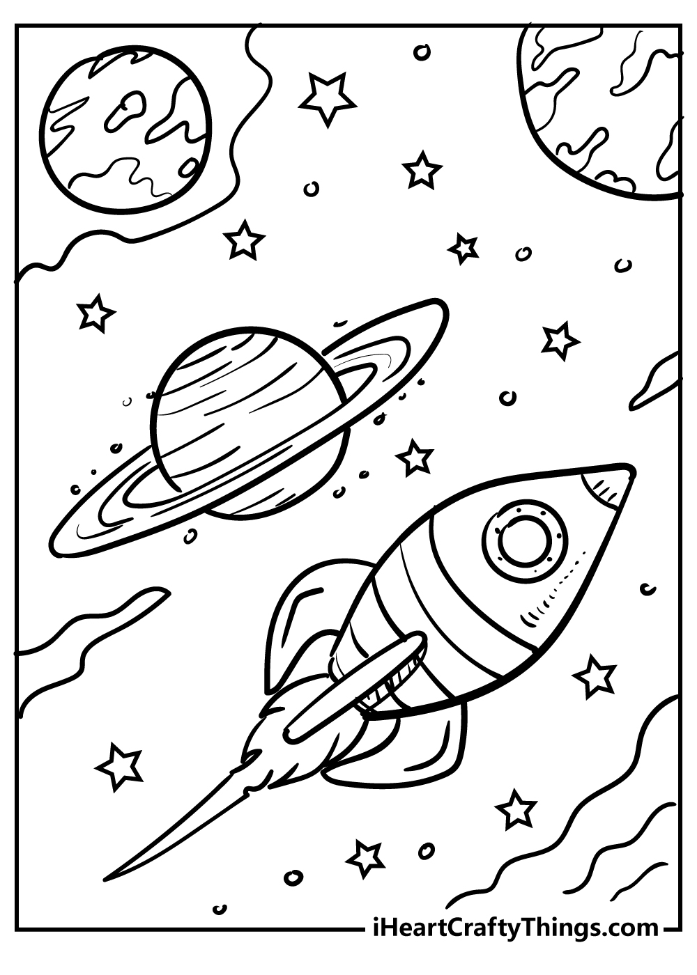 90 Printable Coloring Pages Of Outer Space 3