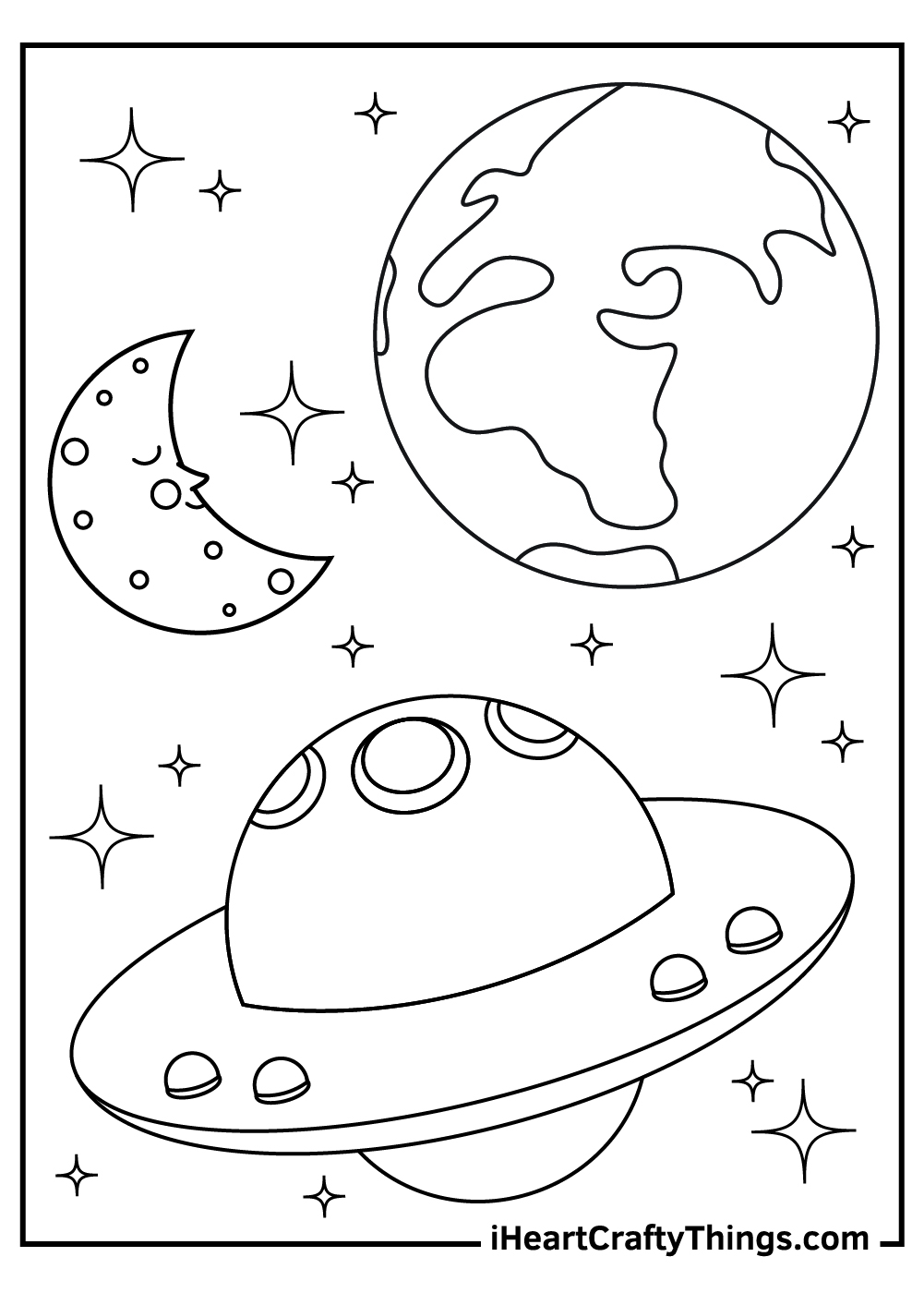 90 Printable Coloring Pages Of Outer Space 5