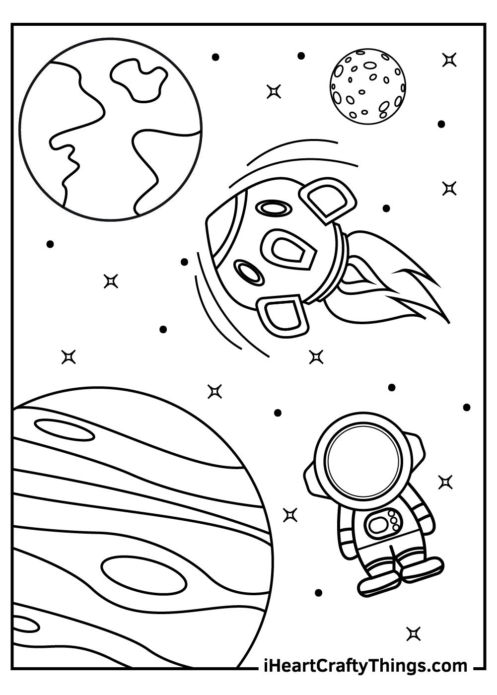 90 Printable Coloring Pages Of Outer Space 7