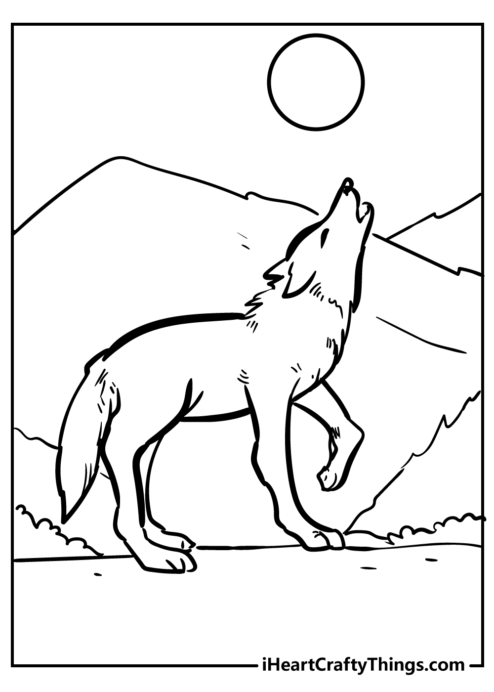 90 Printable Coloring Picture Of A Wolf 16