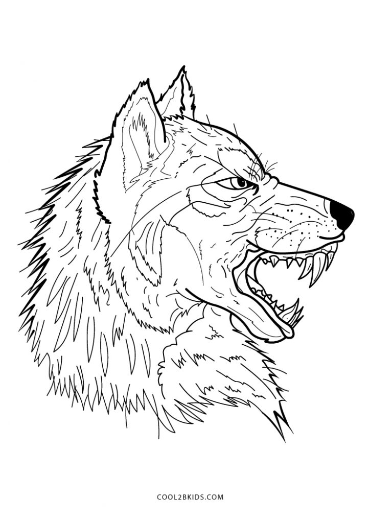 90 Printable Coloring Picture Of A Wolf 20