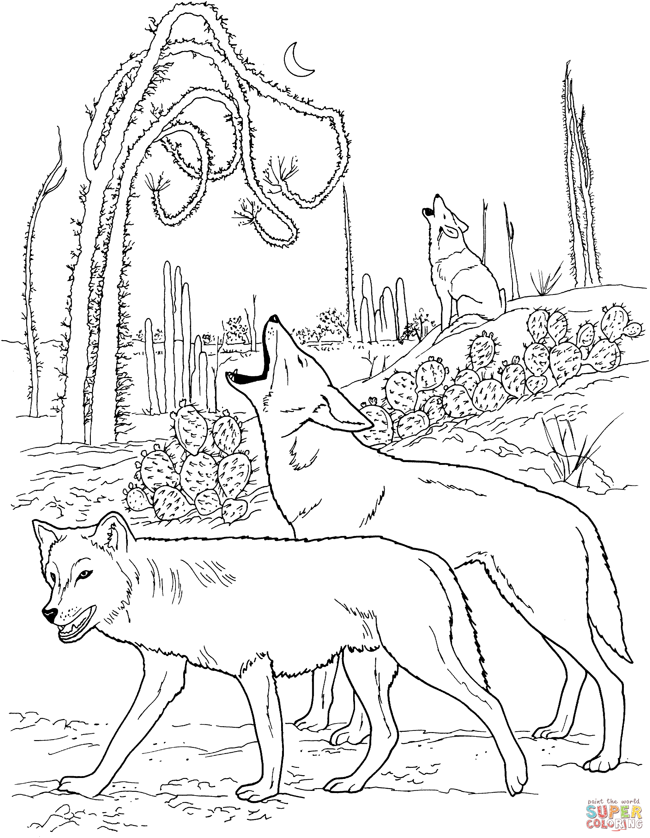 90 Printable Coloring Picture Of A Wolf 41