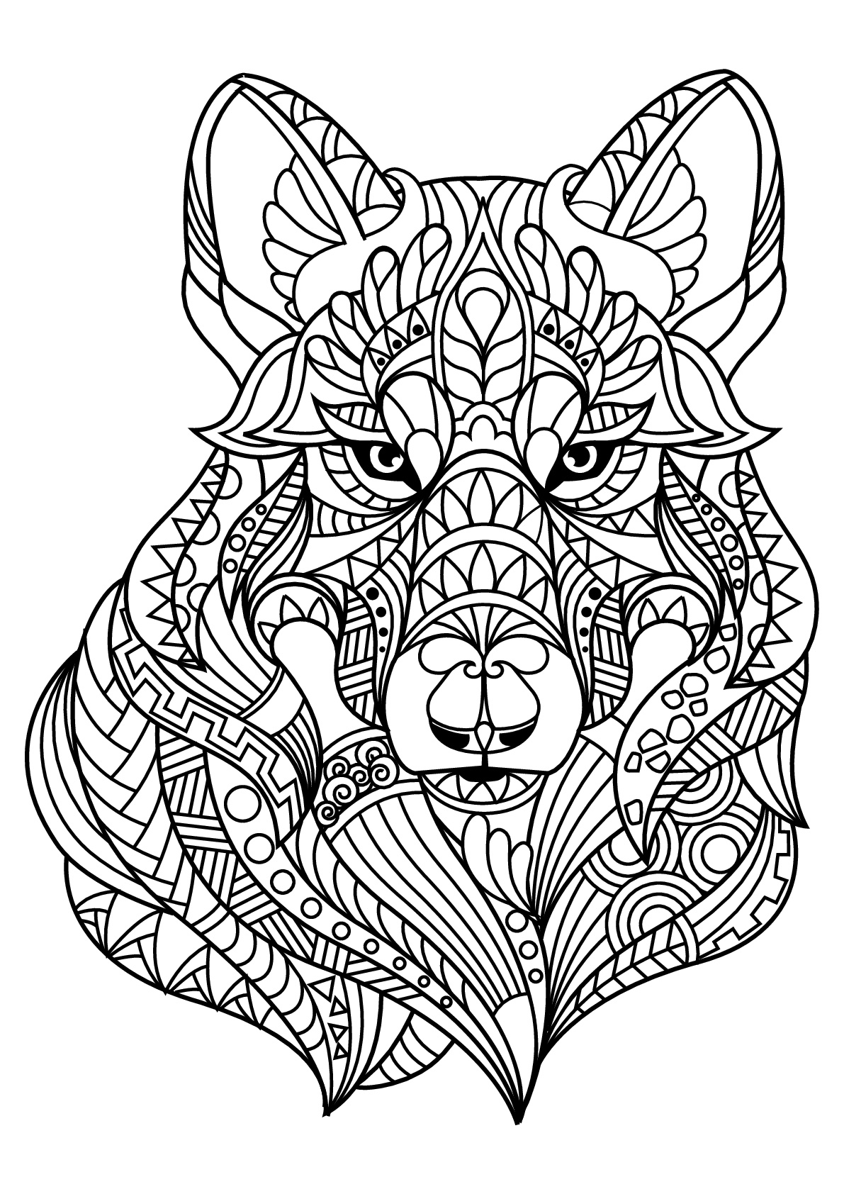 90 Printable Coloring Picture Of A Wolf 48