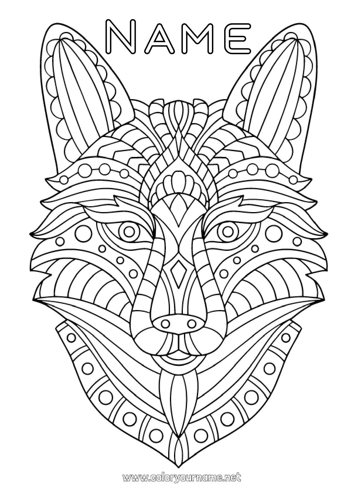 90 Printable Coloring Picture Of A Wolf 58