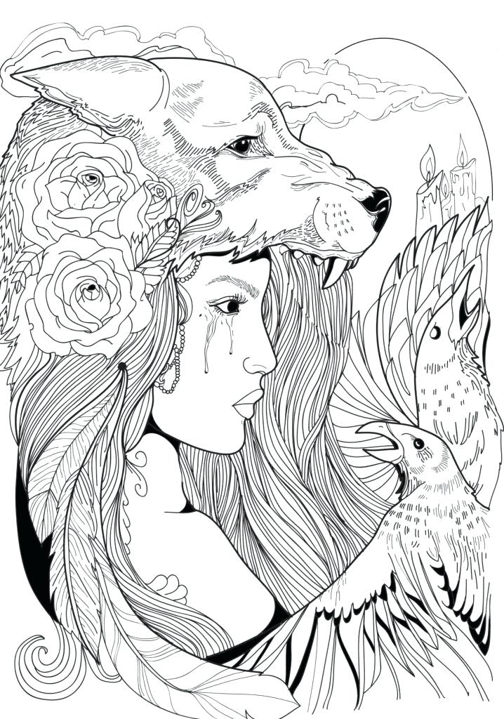 90 Printable Coloring Picture Of A Wolf 72