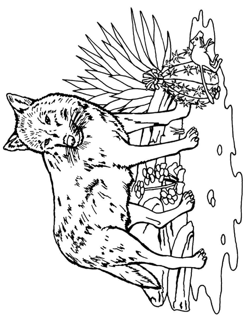 90 Printable Coloring Picture Of A Wolf 74