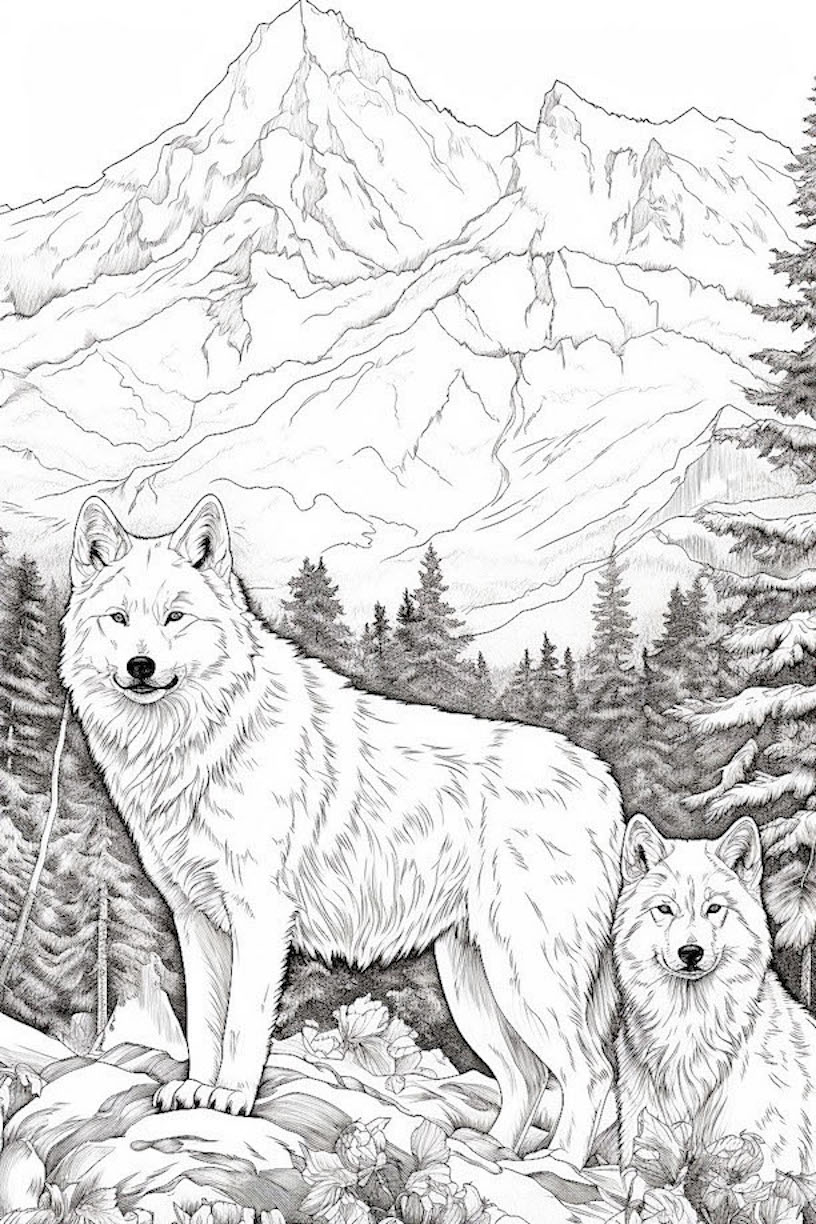 90 Printable Coloring Picture Of A Wolf 79