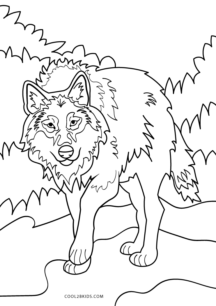 90 Printable Coloring Picture Of A Wolf 80