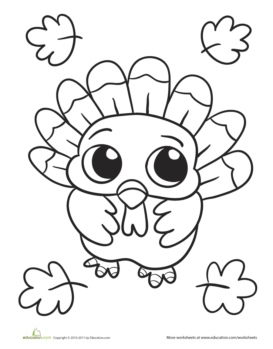 90 Printable Preschool Turkey Coloring Pages 2