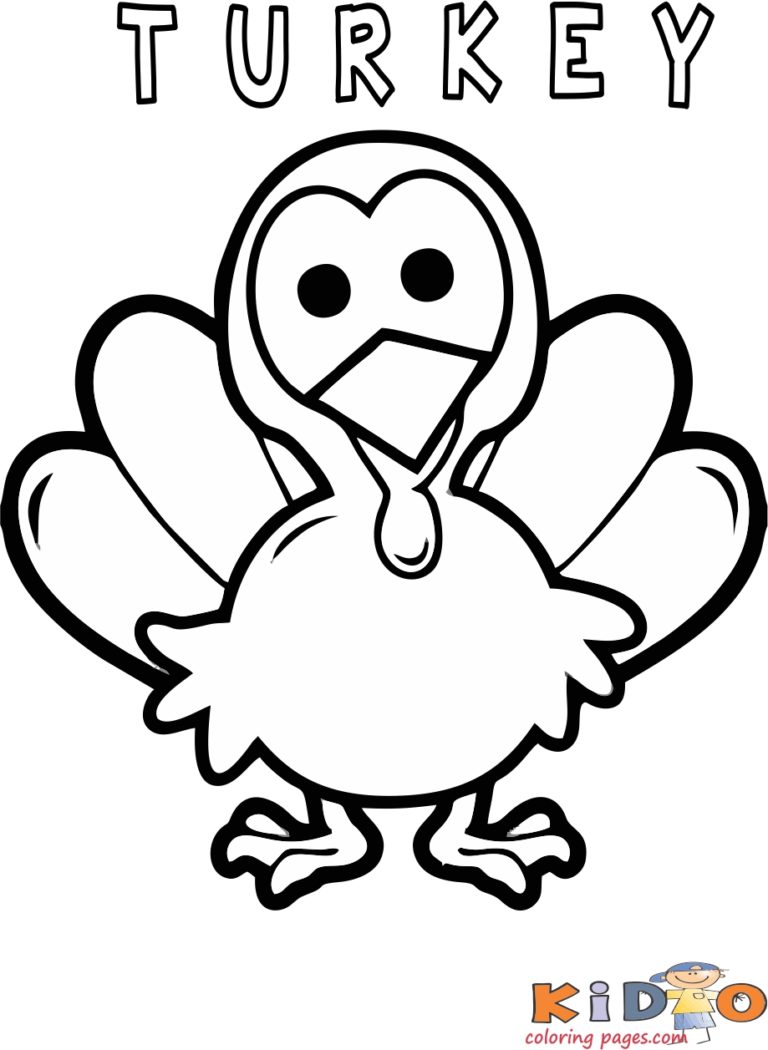 90 Printable Preschool Turkey Coloring Pages 3