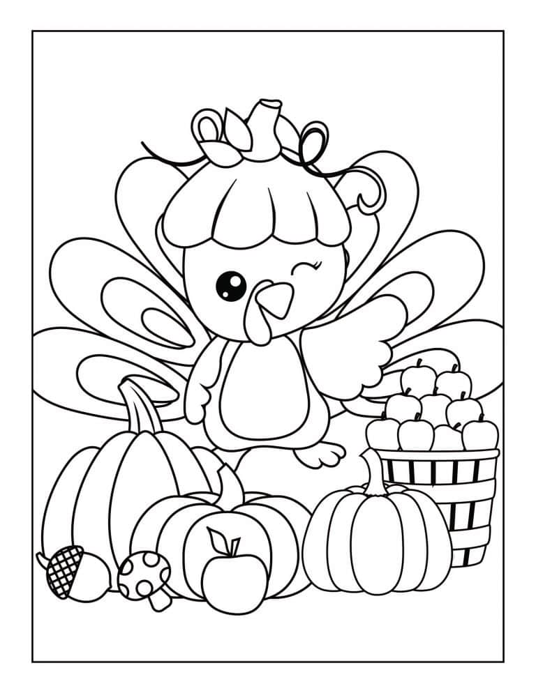 90 Printable Preschool Turkey Coloring Pages 44