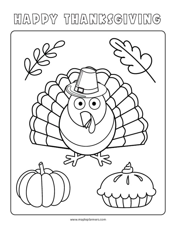 90 Printable Preschool Turkey Coloring Pages 48