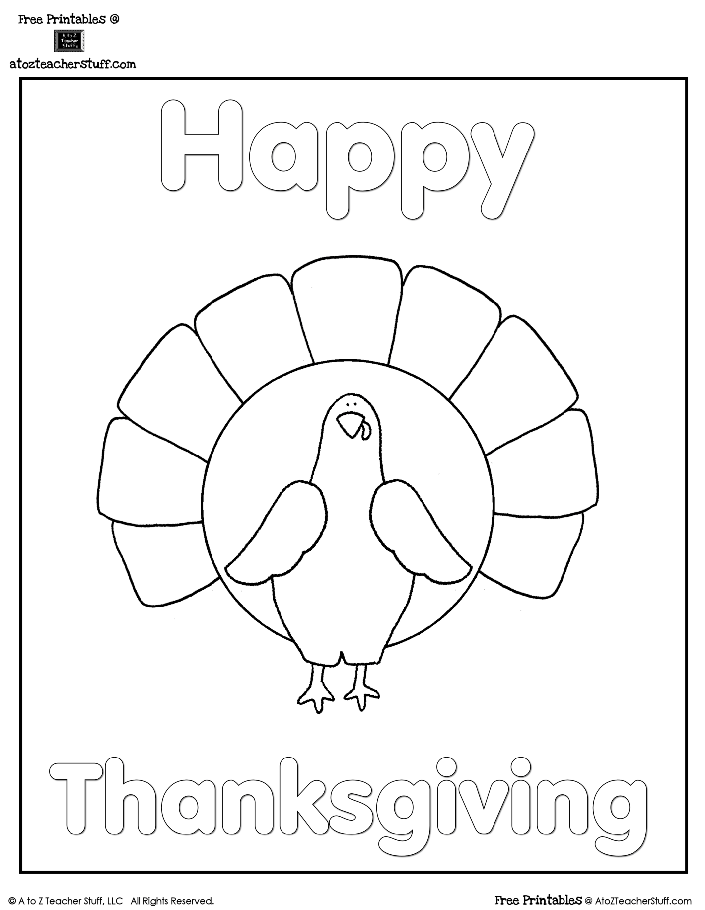 90 Printable Preschool Turkey Coloring Pages 49