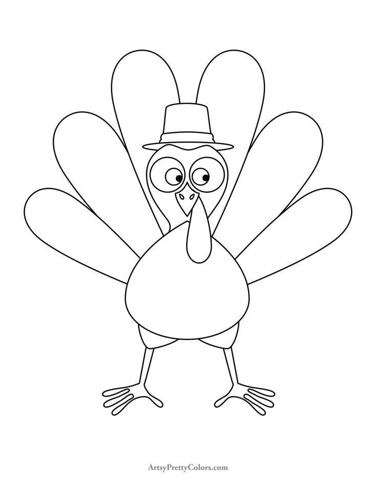 90 Printable Preschool Turkey Coloring Pages 5