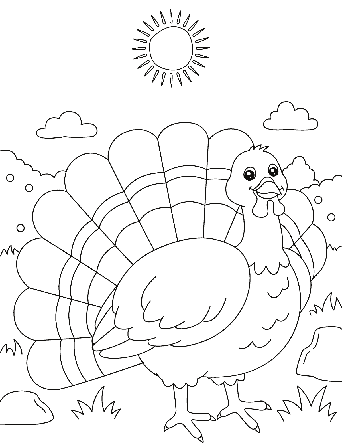 90 Printable Preschool Turkey Coloring Pages 50