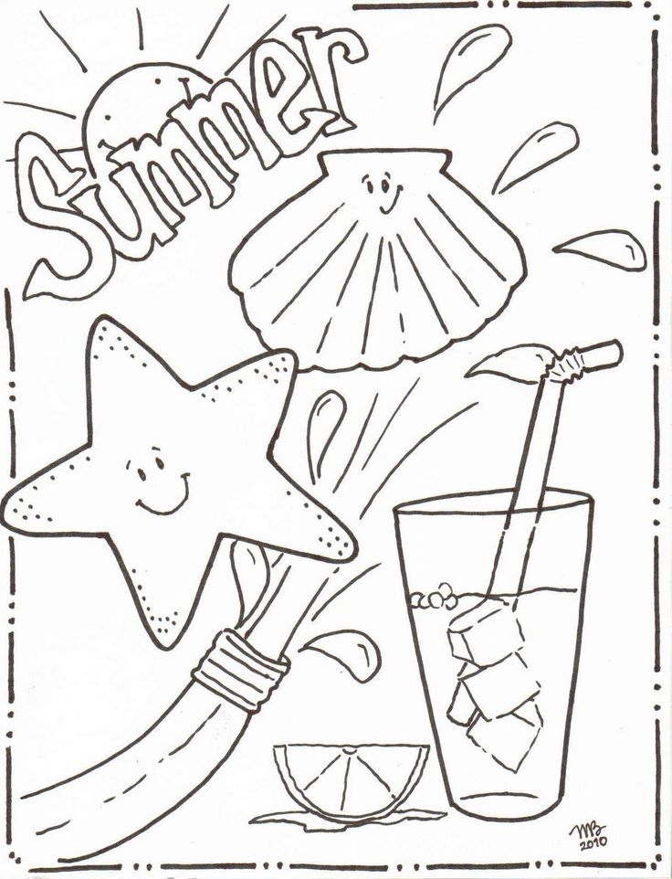 90 Printable Summer Fun Coloring Pages 22