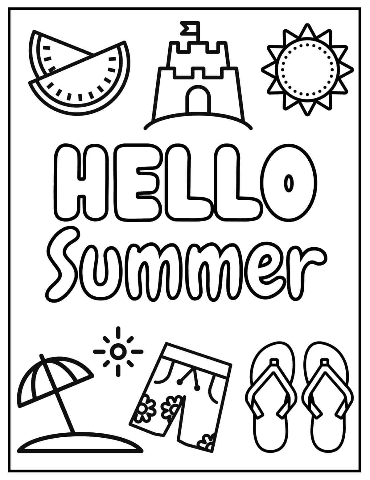 90 Printable Summer Fun Coloring Pages 25