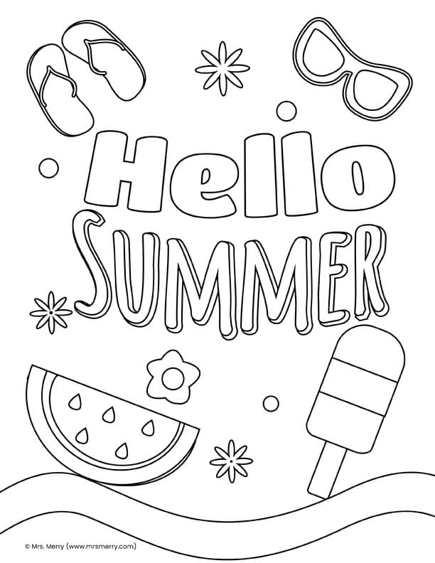 90 Printable Summer Fun Coloring Pages 34