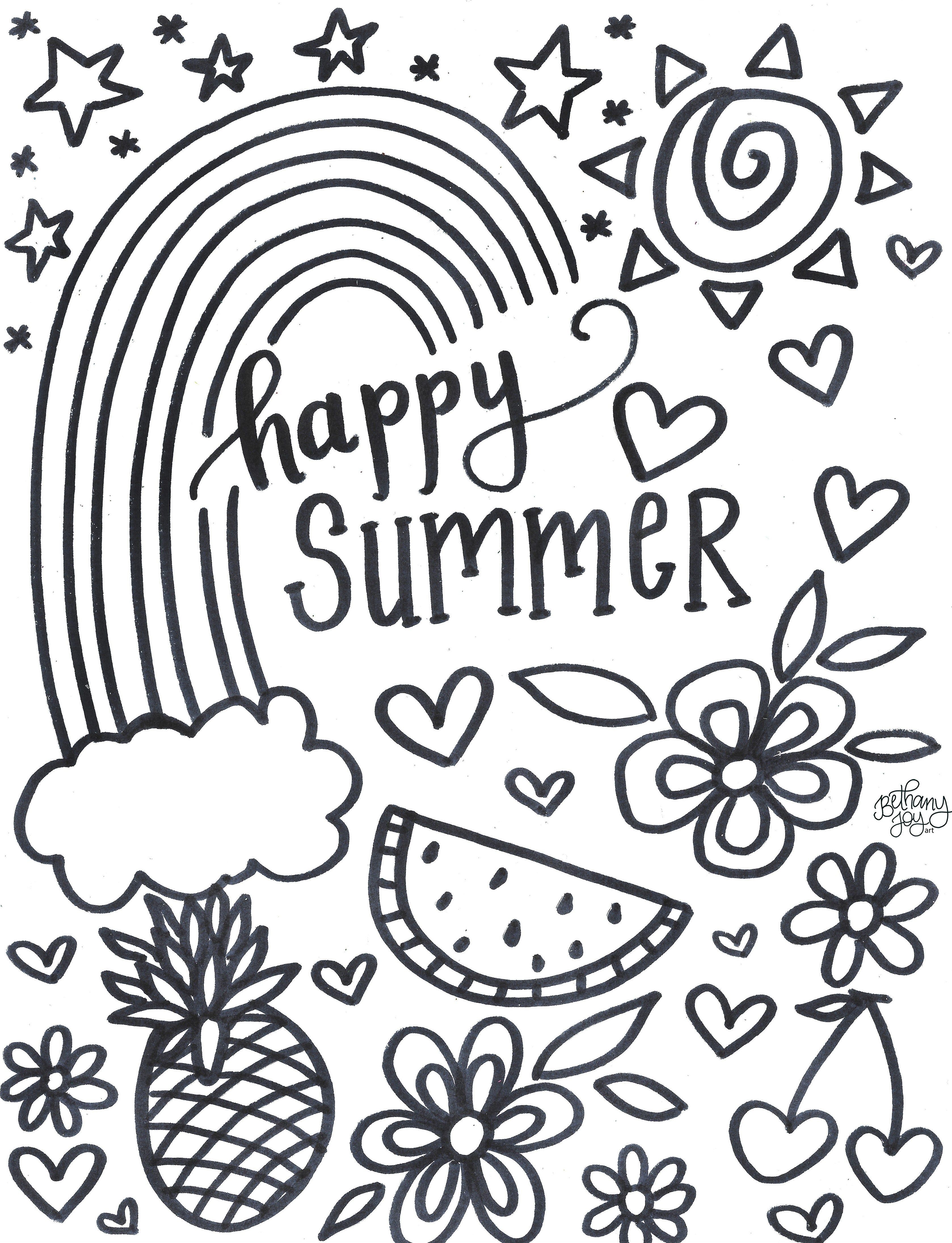 90 Printable Summer Fun Coloring Pages 35