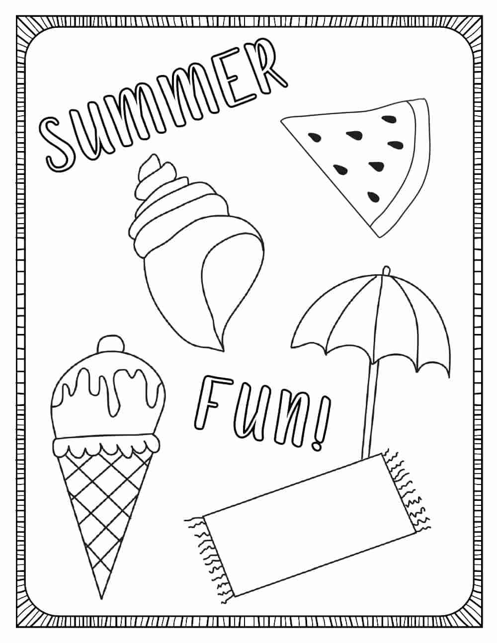 90 Printable Summer Fun Coloring Pages 36