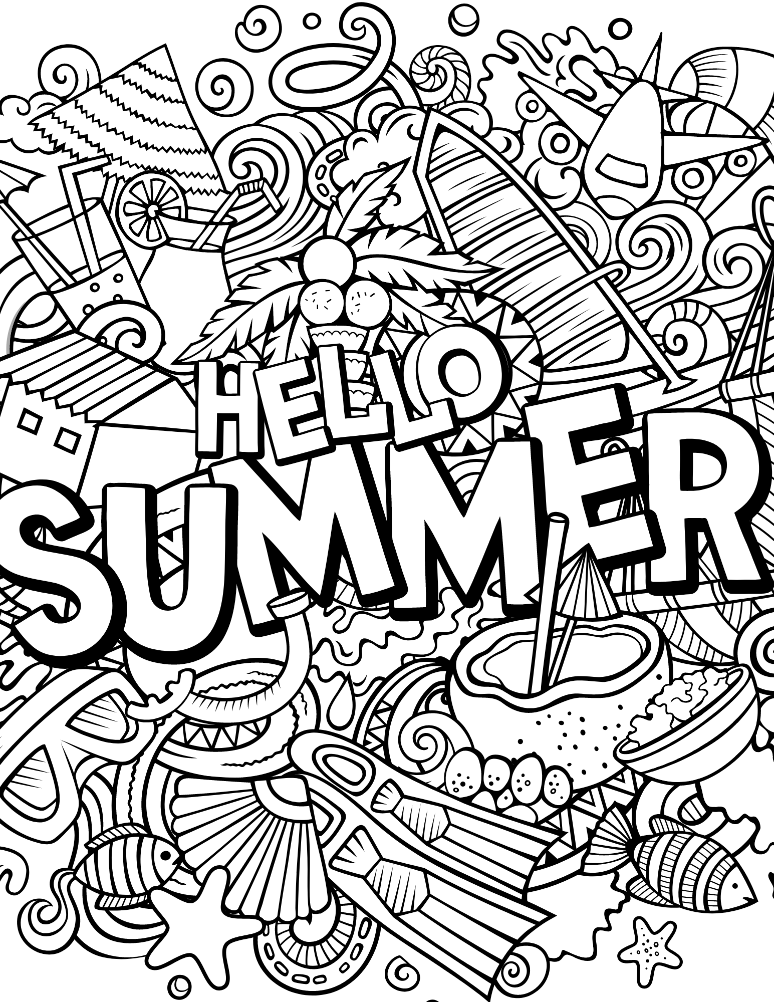 90 Printable Summer Fun Coloring Pages 41