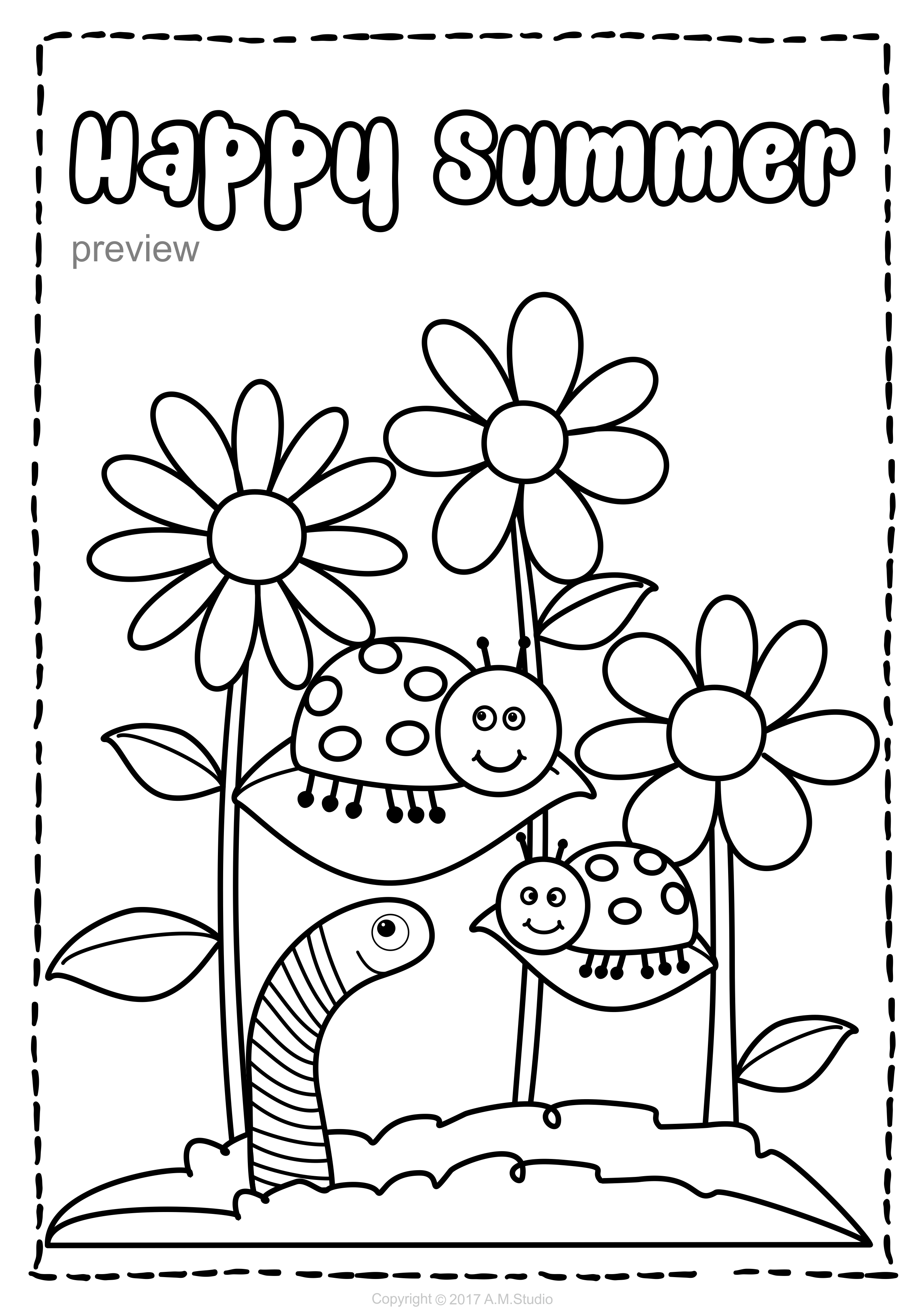 90 Printable Summer Fun Coloring Pages 44