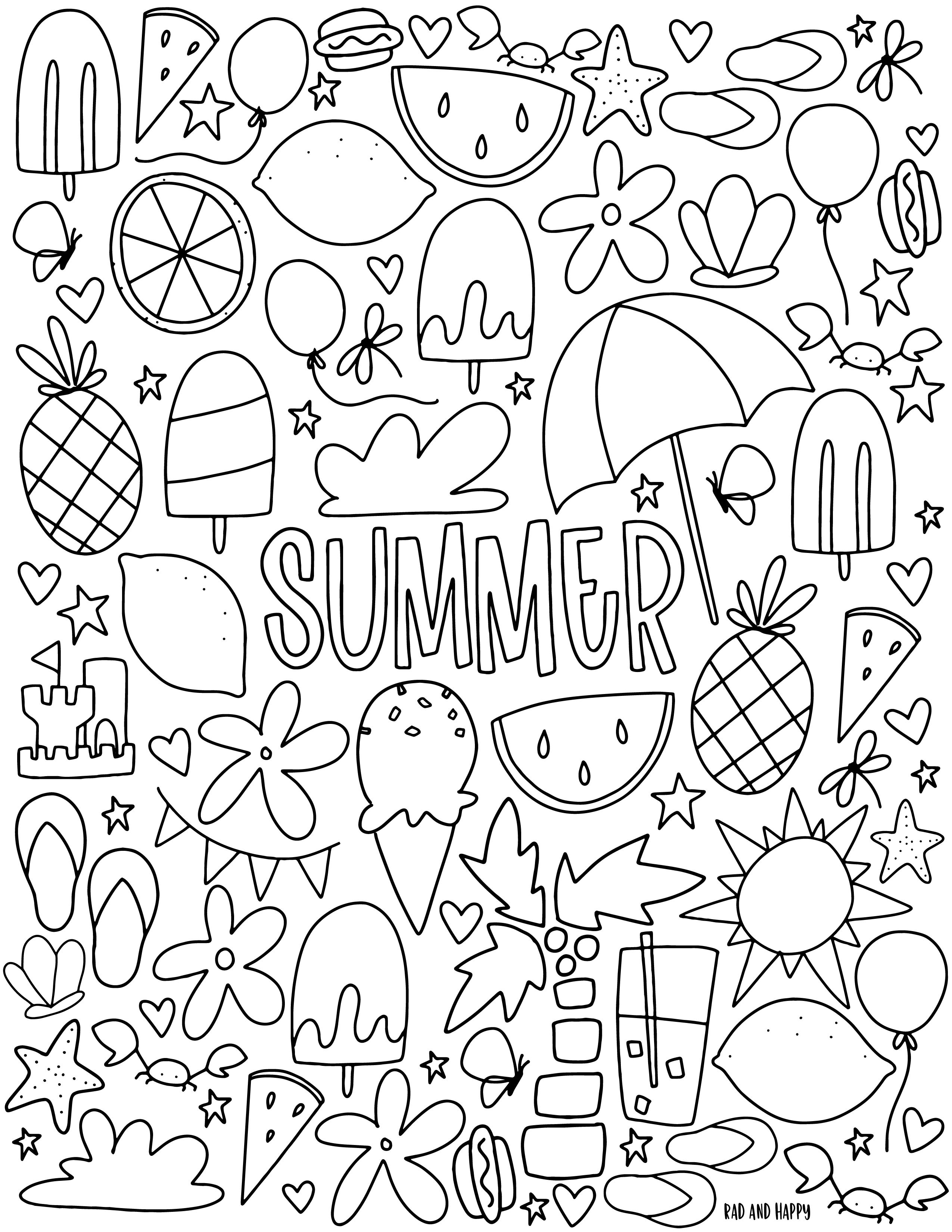 90 Printable Summer Fun Coloring Pages 61