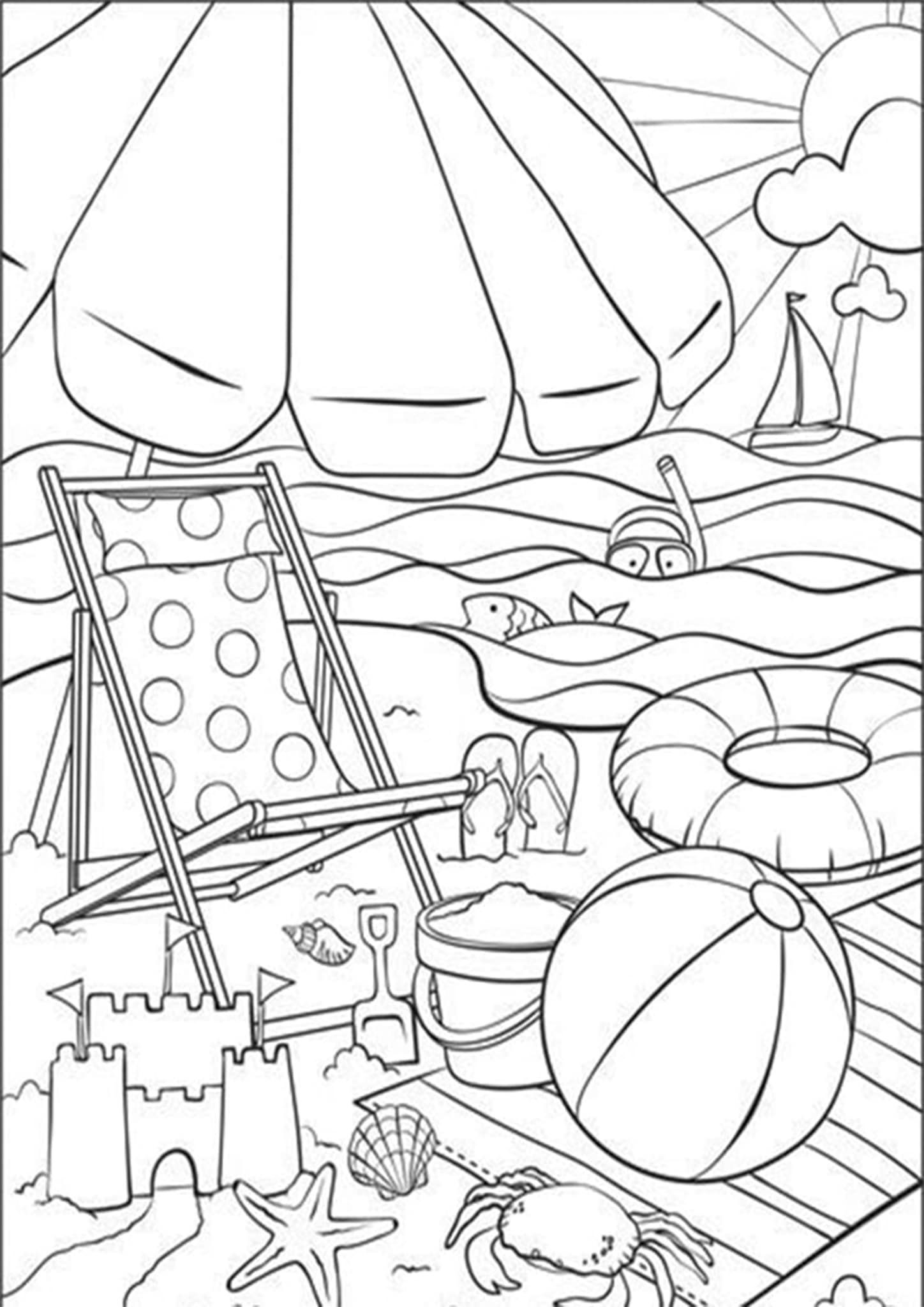 90 Printable Summer Fun Coloring Pages 65